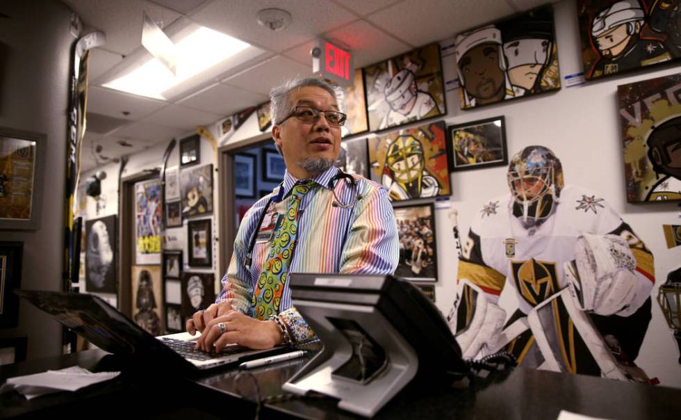 Pulmonologist Dr. Craig Nakamura, director of the Cystic Fibrosis Center of Southern Nevada, works in his Las Vegas office Thursday, March 7, 2019. (K.M. Cannon/Las Vegas Review-Journal) @KMCannon ...