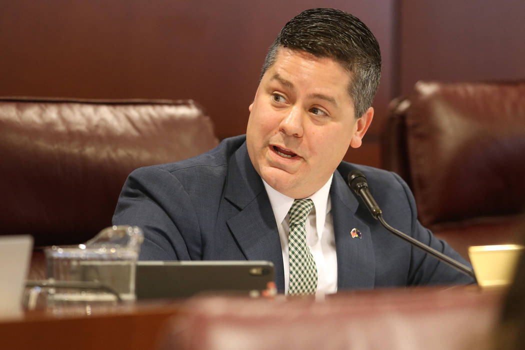 Assemblyman Steve Yeager, D-Las Vegas, presides during a Judiciary Committee meeting in the Legislative Building in Carson City on the first day of the 80th session of the Nevada Legislature on Fe ...