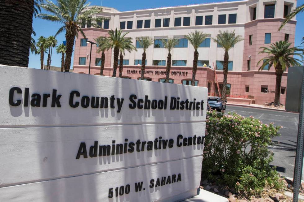 Clark County School District administration building located at 5100 West Sahara Ave. in Las Vegas (Las Vegas Review-Journal)