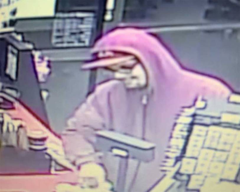 Las Vegas police want help finding a man they said robbed a business in the south valley in February. (LVMPD)