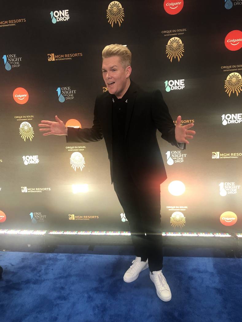 Mark McGrath of Sugar Ray is shown on the Blue Carpet prior to "One Night For One Drop," held at O Theater at the Bellagio on Friday, March 8, 2019.( John Katsilometes/Las Vegas Review-Journal @Jo ...