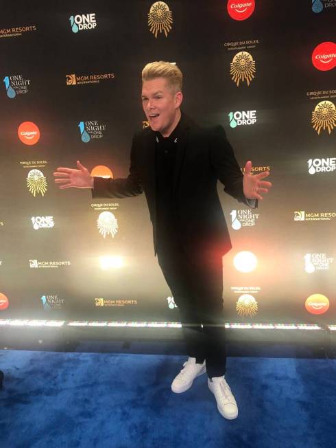 Mark McGrath of Sugar Ray is shown on the Blue Carpet prior to "One Night For One Drop," held at O Theater at the Bellagio on Friday, March 8, 2019.( John Katsilometes/Las Vegas Review-Journal @Jo ...