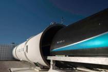 Virgin Hyperloop One hit about 240 mph with a travel circuit that magnetically levitates a pod and sends it through a tube, according to a statement Monday. (Virgin Hyperloop One)