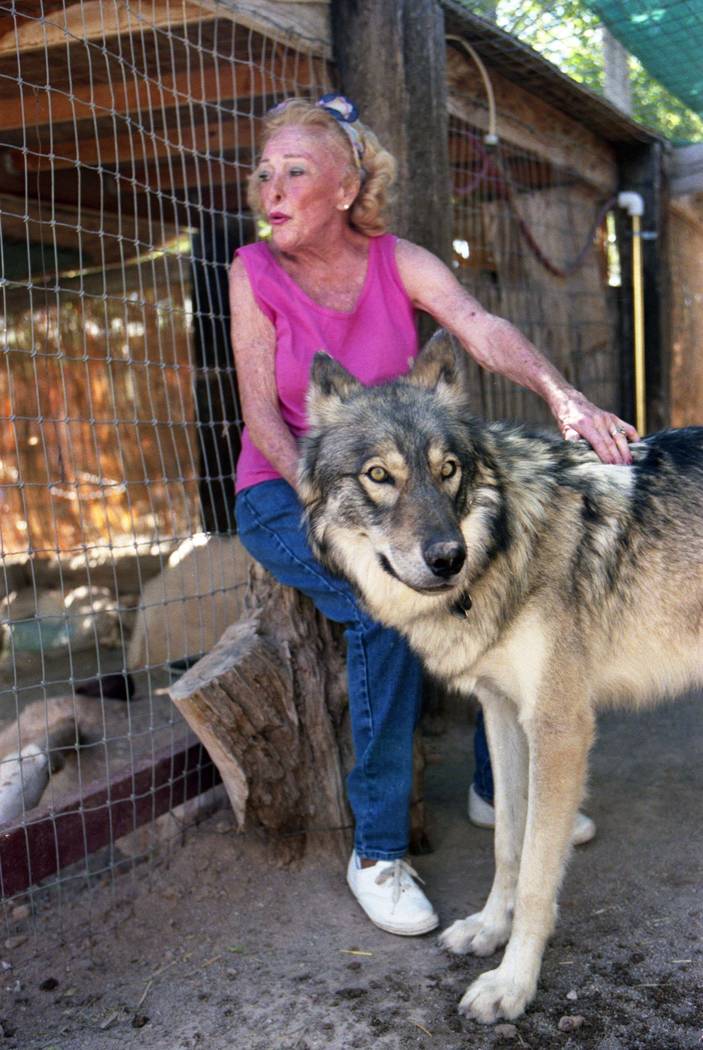 Bonnie Springs/Old Nevada founder Bonnie Levinson at her petting zoo in September 1997. (Las Vegas Review-Journal file)