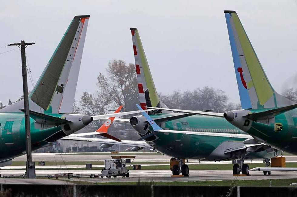 Boeing 737 MAX 8 planes are parked near Boeing Co.'s 737 assembly facility in Renton, Washington, Nov. 14, 2018. (Ted S. Warren/AP file)