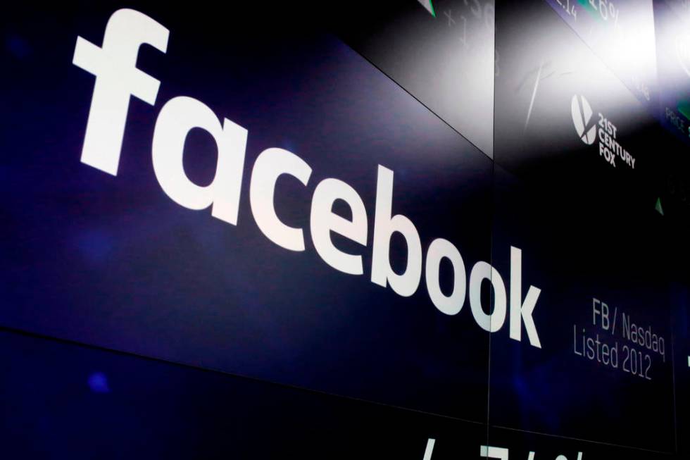 Facebook logo. (AP Photo/Richard Drew, File)