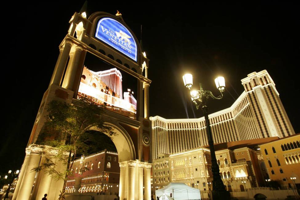 The Venetian Macao Resort Hotel is shown in Macau. (AP Photo/Kin Cheung, File)