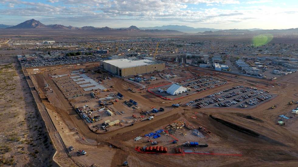 Aerial view of the Google Data Center under construction in Henderson, Nevada on Monday, March 11, 2019. (Michael Quine/Las Vegas Review-Journal) @Vegas88s