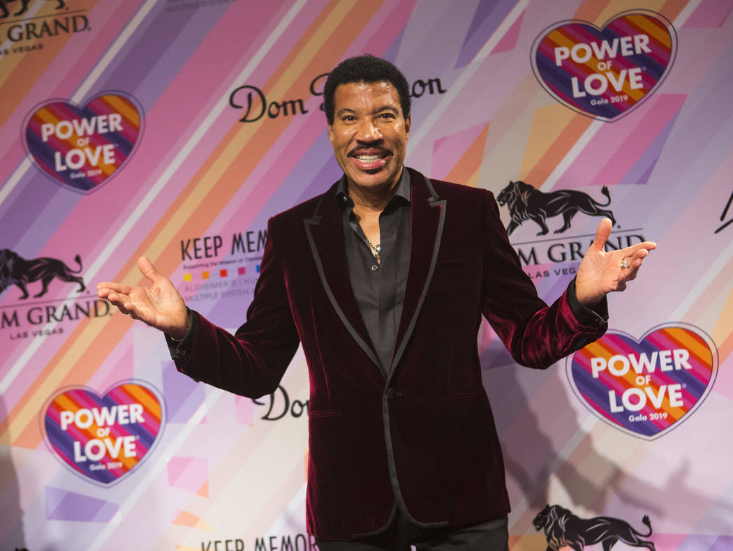 Lionel Richie poses on the red carpet for Keep Memory Alive's 23rd annual Power of Love gala, raising money for Cleveland Clinic Lou Ruvo Center for Brain Health's programs and services, at the MG ...