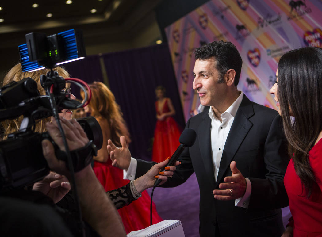 Dr. Marwan Sabbagh, director of the Cleveland Clinic Lou Ruvo Center for Brain Health, is interviewed on the red carpet for Keep Memory Alive's 23rd annual Power of Love gala, raising money for Cl ...