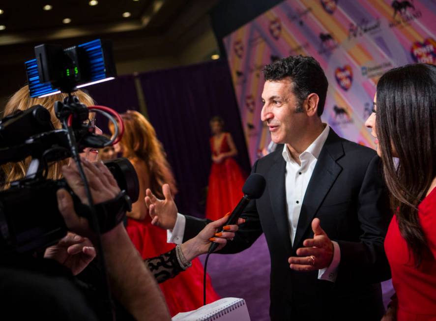 Dr. Marwan Sabbagh, director of the Cleveland Clinic Lou Ruvo Center for Brain Health, is interviewed on the red carpet for Keep Memory Alive's 23rd annual Power of Love gala, raising money for Cl ...