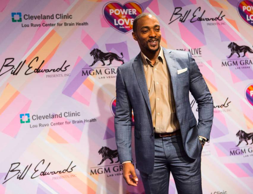 Anthony Mackie poses on the red carpet for Keep Memory Alive's 23rd annual Power of Love gala, raising money for Cleveland Clinic Lou Ruvo Center for Brain Health's programs and services, at the M ...