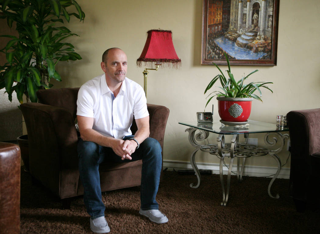 Simon Keith sits in his home Friday, July 12, 2013, in Las Vegas. (Las Vegas Review-Journal)