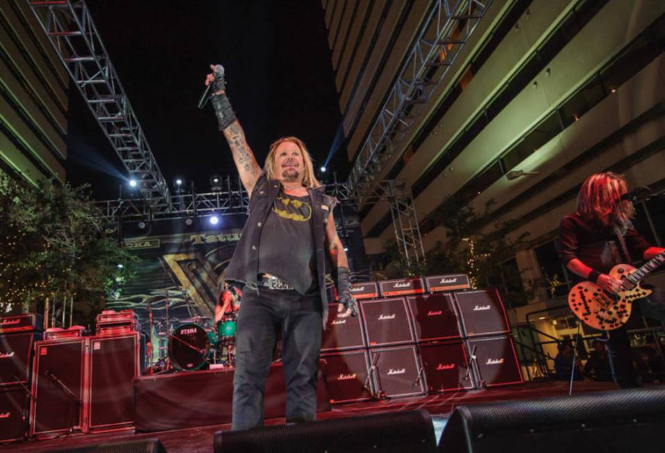 Vince Neil performs at the opening of 3rd Street Concert Venue on Saturday, May 27, 2017. (Patrick Gray/Kabik Photo Group)