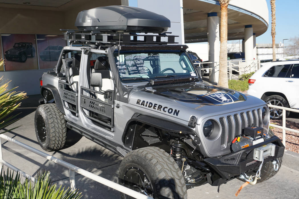 The 2018 Raidercon Jeep welcomes Raider Nation to Las Vegas. (Chapman Chrysler Jeep)