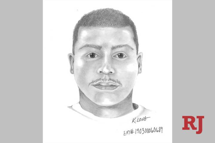 Las Vegas police released a composite sketch on Tuesday of a man wanted in a series of attempted child luring cases near schools spanning the valley. (Las Vegas Metropolitan Police Department)