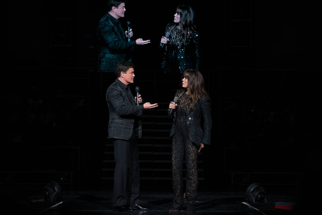 Marie Osmond and Donny Osmond perform in their Las Vegas show at the Flamingo Las Vegas. The duo have announced they will close the production in November after an 11-year run. (Caesars Entertainm ...
