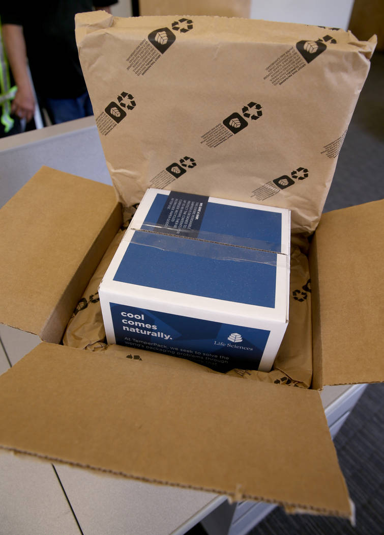 Thermal packaging for meal kits and pharmaceuticals at TemperPack in Las Vegas Wednesday, March 20, 2019. (K.M. Cannon/Las Vegas Review-Journal) @KMCannonPhoto