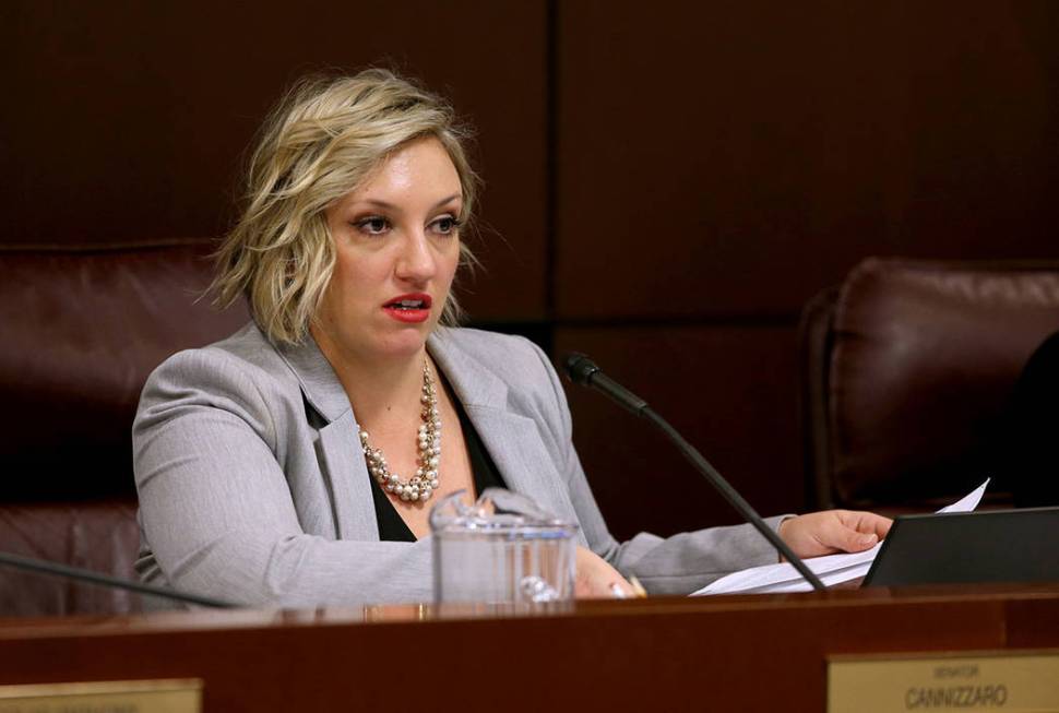 Sen. Nicole Cannizzaro, D-Las Vegas, presides during a Judiciary Committee meeting in the Legislative Building in Carson City Wednesday, Feb. 6, 2019. (K.M. Cannon/Las Vegas Review-Journal) @KMCan ...