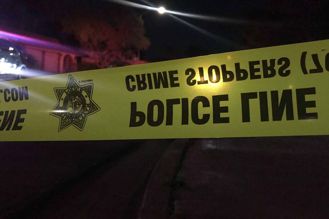 Las Vegas police are investigating the killing of one person and apparent suicide attempt of another in the central valley. (Lukas Eggen/Las Vegas Review-Journal)