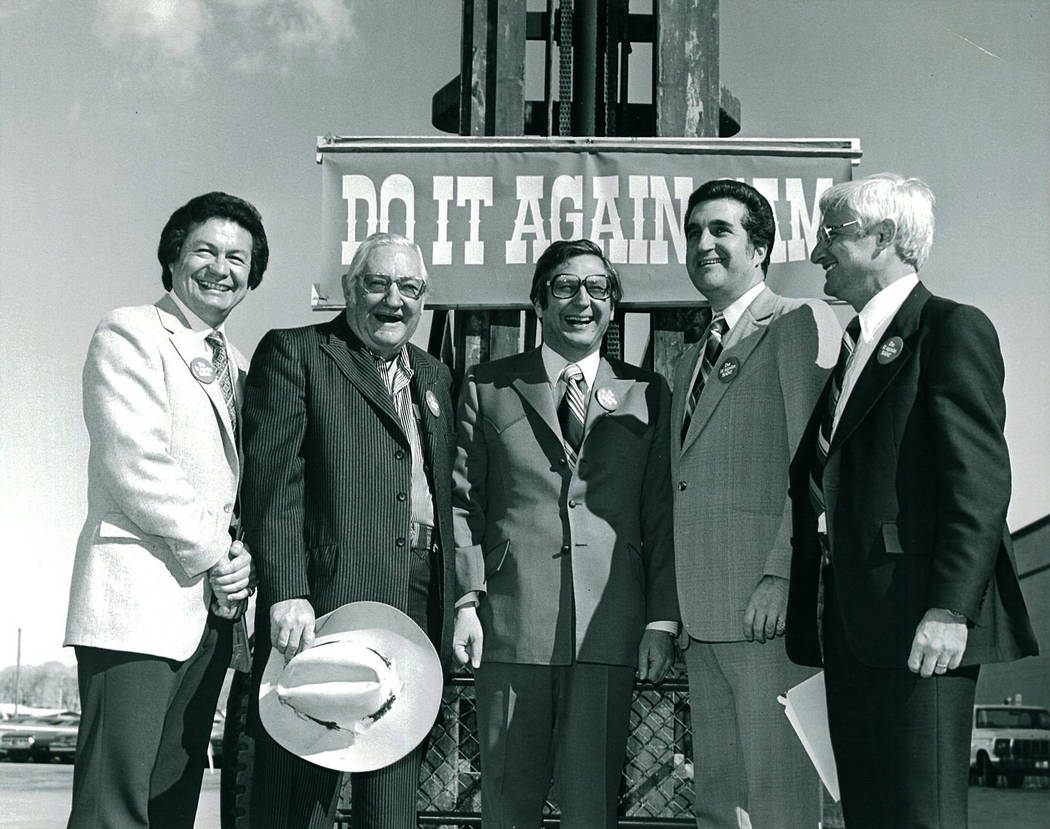 Boyd Gaming Groundbreaking of Sam's Town first expansion in 1981. Manny Cortez, County Commiss ...