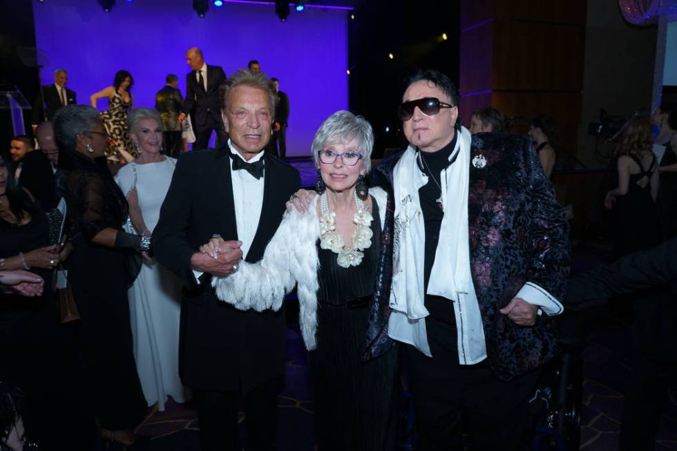 Entertainment legend Rita Moreno with Siegfried & Roy after accepting her Woman of the Year awa ...