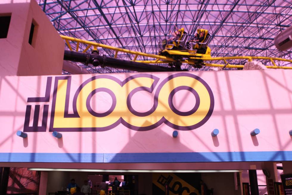 El Loco roller coaster inside the Adventuredome theme park at Circus Circusin Las Vegas. (Erik ...