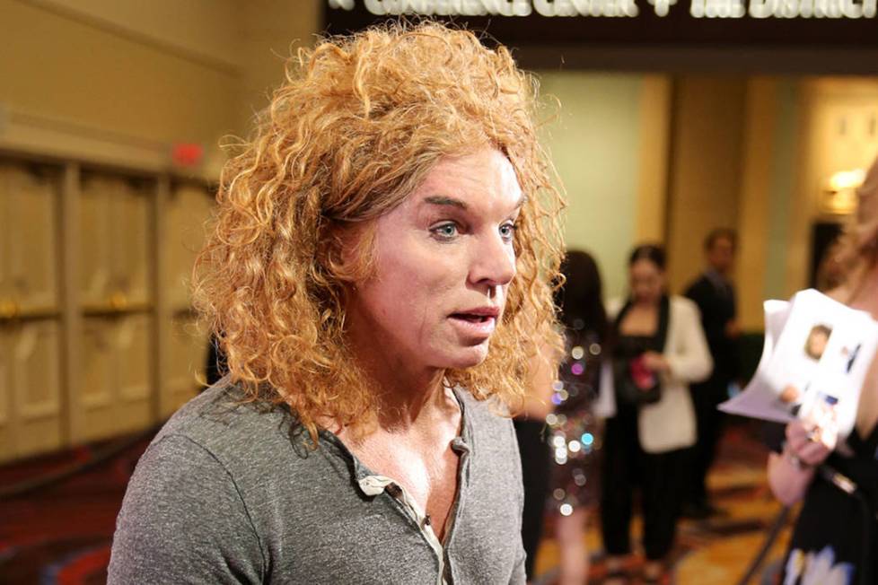 Luxor resident comedian Carrot Top talks to Las Vegas Review-Journal columnist John Katsilomete ...