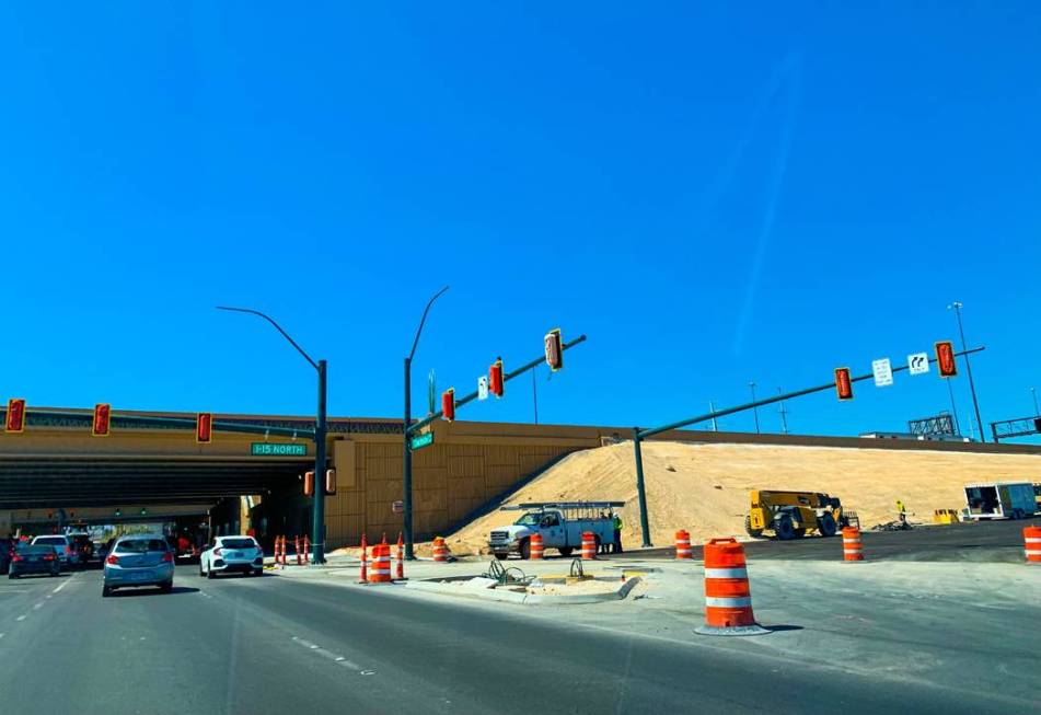 The new Charleston Boulevard to Interstate 15 northbound onramp is among a group of ramp openin ...