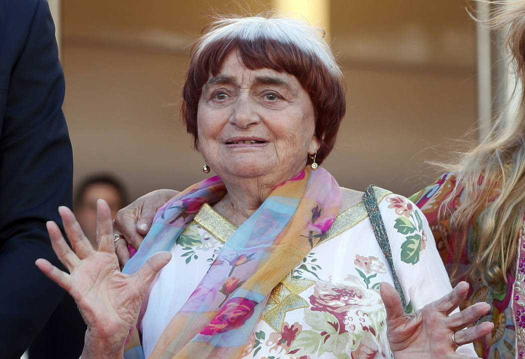 FILE - In this May 19, 2017 file photo, filmmaker Agnes Varda appears at the screening of the f ...