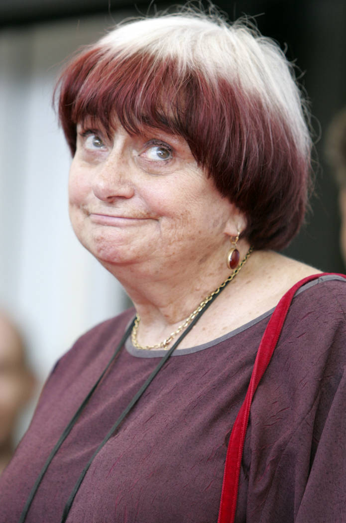 FILE - in this Wednesday, Sept. 3, 2008 file picture, director Agnes Varda poses during the pho ...