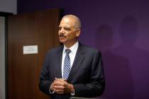 Former Attorney General Eric Holder. Rachel Aston Las Vegas Review-Journal @rookie__rae