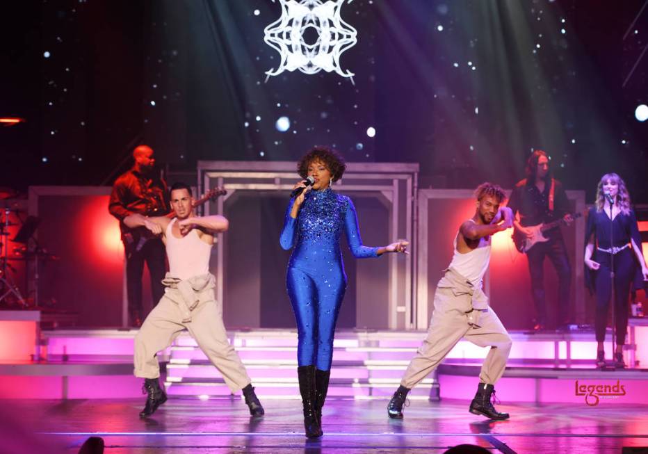 Jazmine Katrina of "Legends In Concert" is shown during its premiere at Tropicana Las Vegas on ...