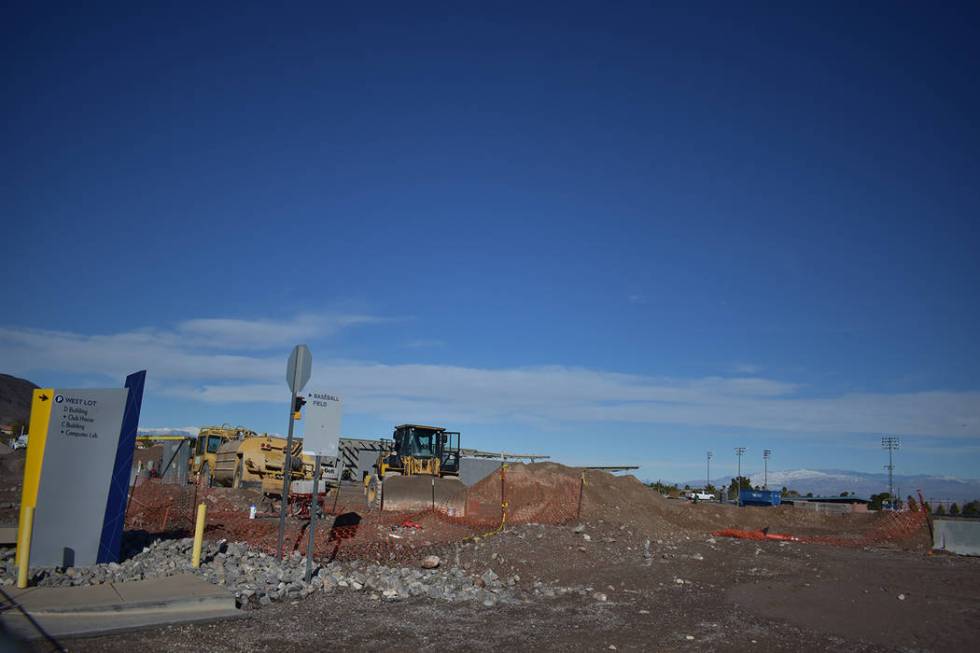 The construction so far of the new student union on the Henderson College of Southern Nevada ca ...