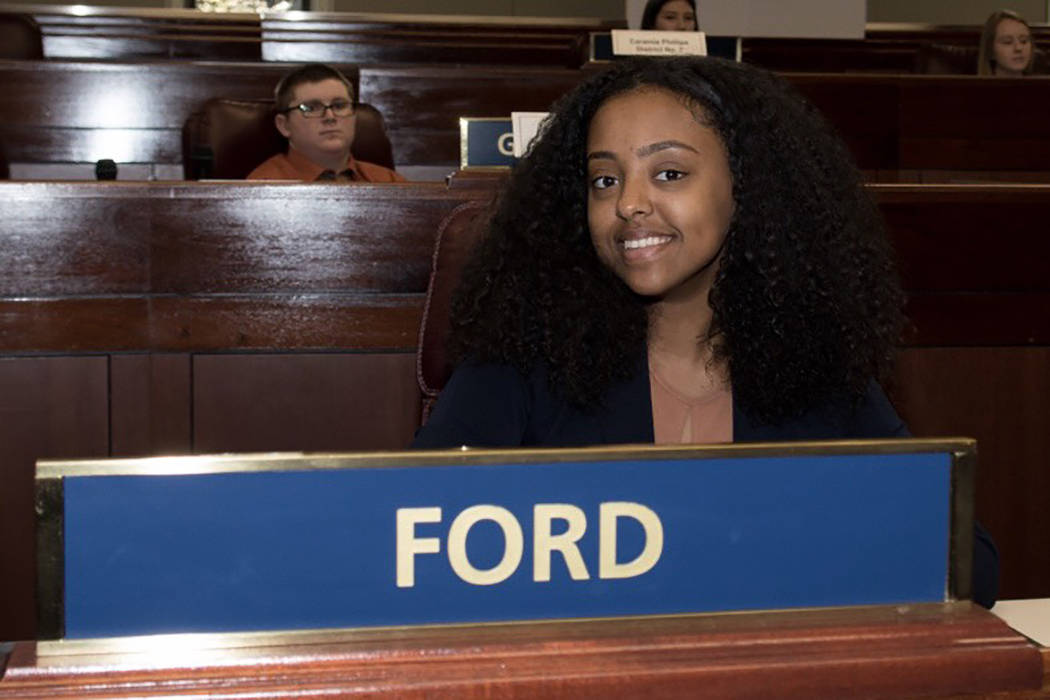 Naomi Atnafu, 17, is seen in Carson City after she became a youth legislator. (Naomi Atnafu)