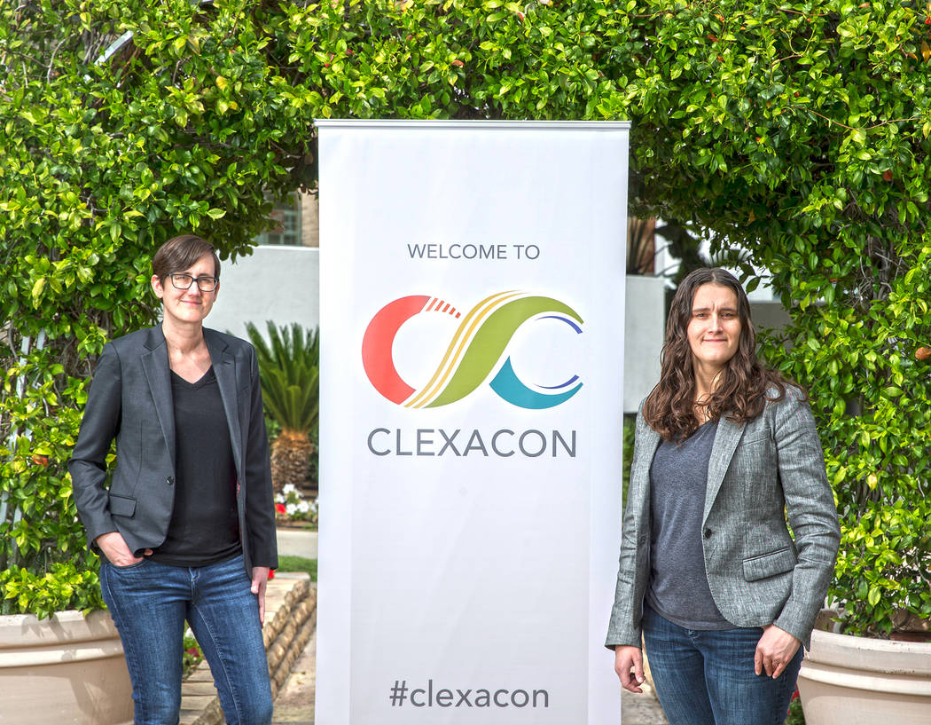 ClexaCon co-owners/directors Danielle Jablonski, left, and Ashley Arnold at Flamingo on Monday, ...