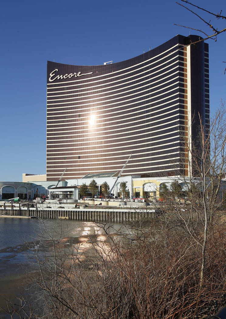 The Encore Boston Harbor casino is pictured on Feb. 16, 2019, in East Boston, Massachusetts. (P ...