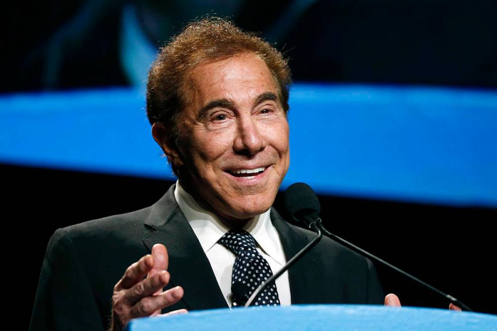 Steve Wynn delivers the keynote address at Colliers International Annual Seminar at the Boston ...