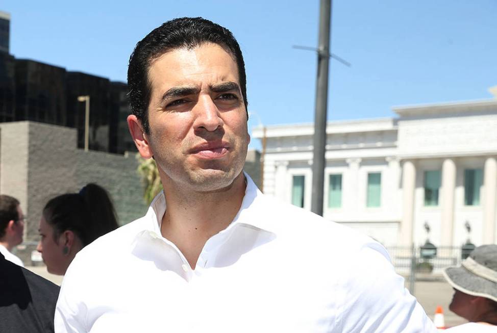 U.S. Rep. Ruben Kihuen, D-Nevada, is seen during a rally outside of the Lloyd George U.S. Court ...