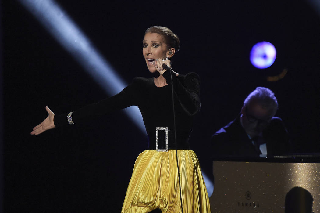 FILE - In this Sunday, Jan. 13, 2019, file photo, Celine Dion performs at the "Aretha! A G ...