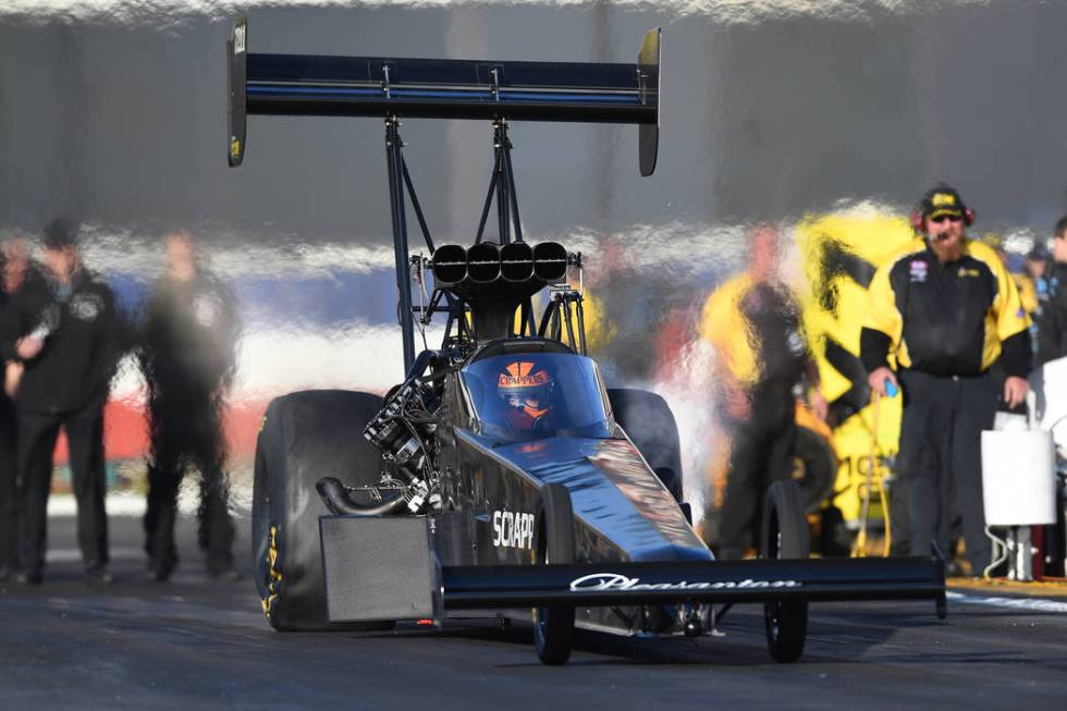 NHRA Top Fuel drag racing Mike Salinas competes in a recent event. (Photo by NHRA).