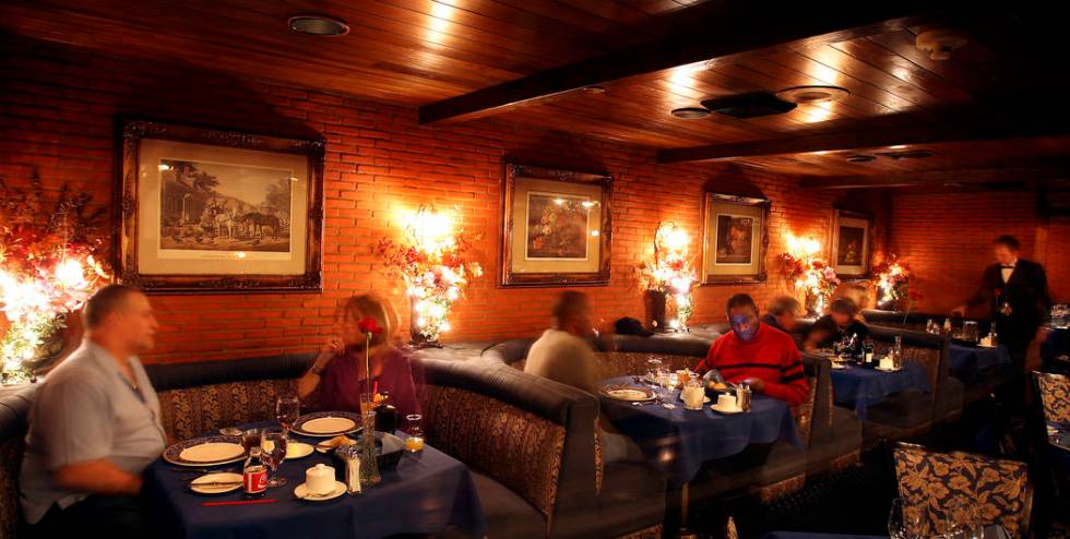 Hugo's Cellar restaurant inside the Four Queens in downtown Las Vegas. (John Gurzinski/Las Vega ...