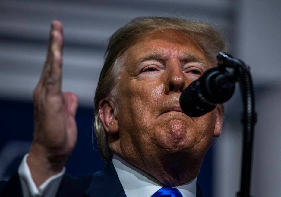 President Donald J. Trump addresses the Republican Jewish Coalition during the RJC's annual lea ...