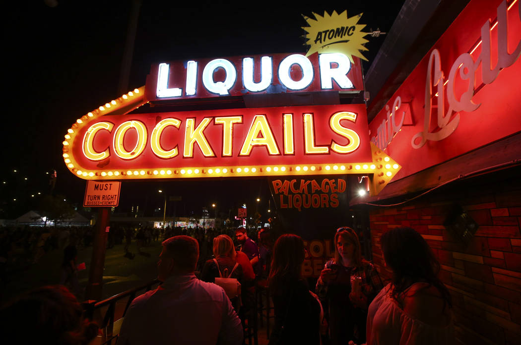 Atomic Liquors in downtown Las Vegas. (Chase Stevens/Las Vegas Review-Journal) @csstevensphoto