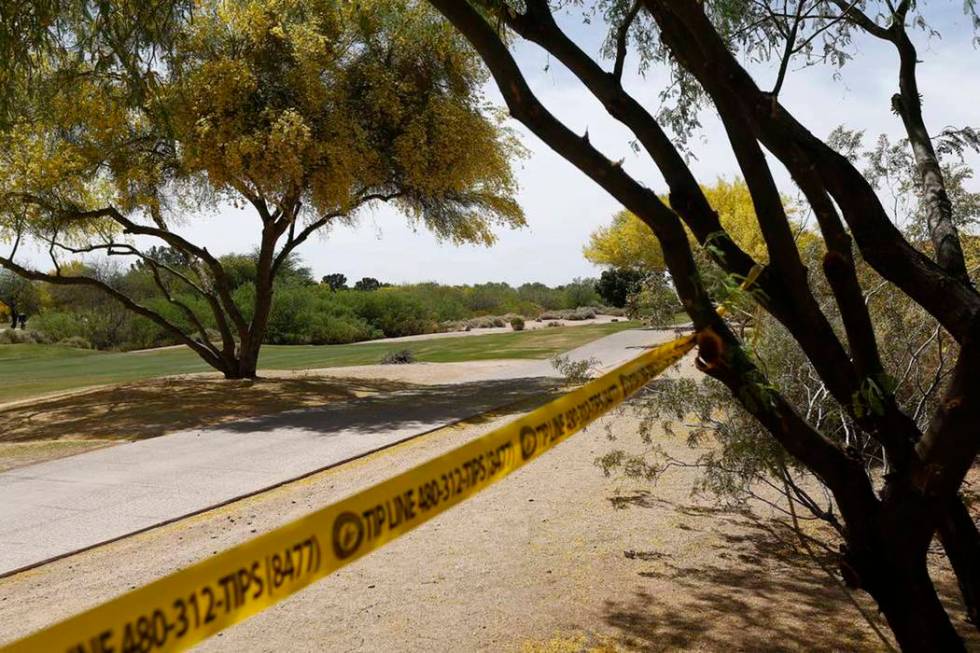 Police tape surrounds an area near where a plane crash killed six people, April 10, 2018, in Sc ...