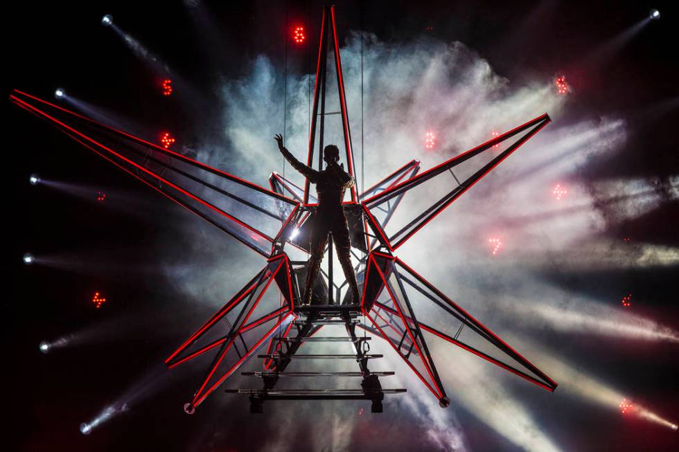 Katy Perry performs during her Witness Tour on Saturday, January 20, 2018, at T-Mobile Arena, i ...