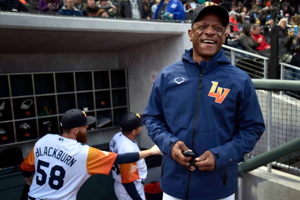 Retired Major League baseball player and now special coach for the Las Vegas Aviators Rickey He ...