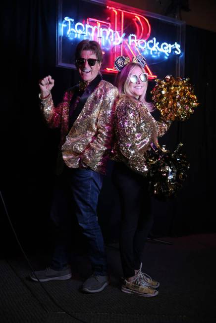 Tommy Rocker, left, and his wife Donna, owners of Tommy Rocker's in Las Vegas, are photographed ...