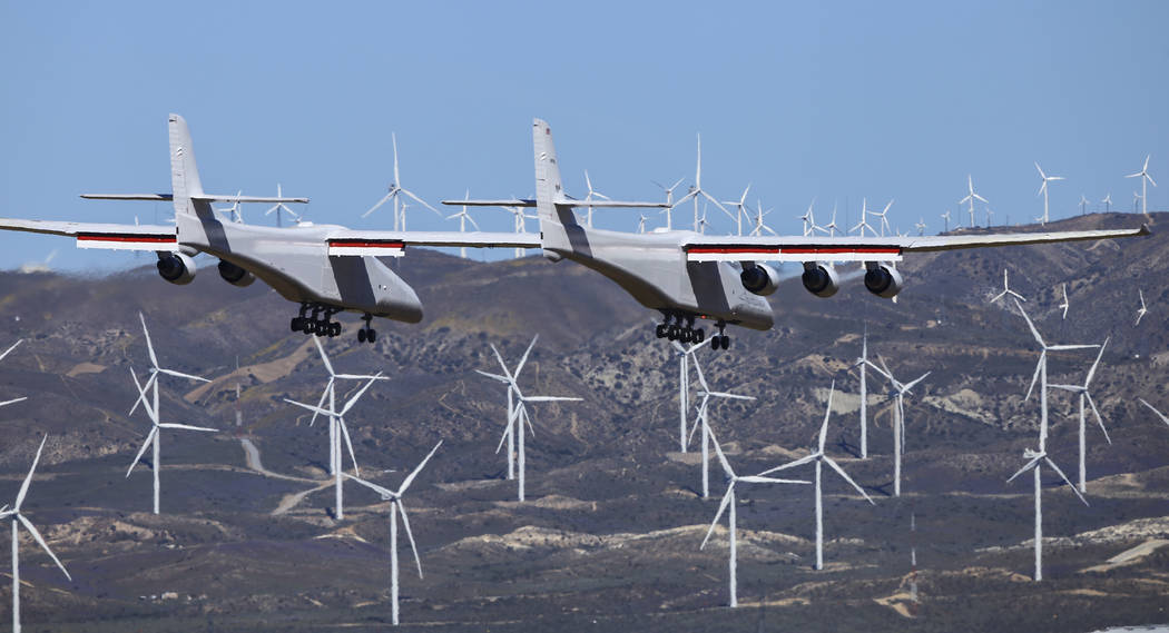 Stratolaunch, a giant six-engine aircraft with the world’s longest wingspan , makes its ...