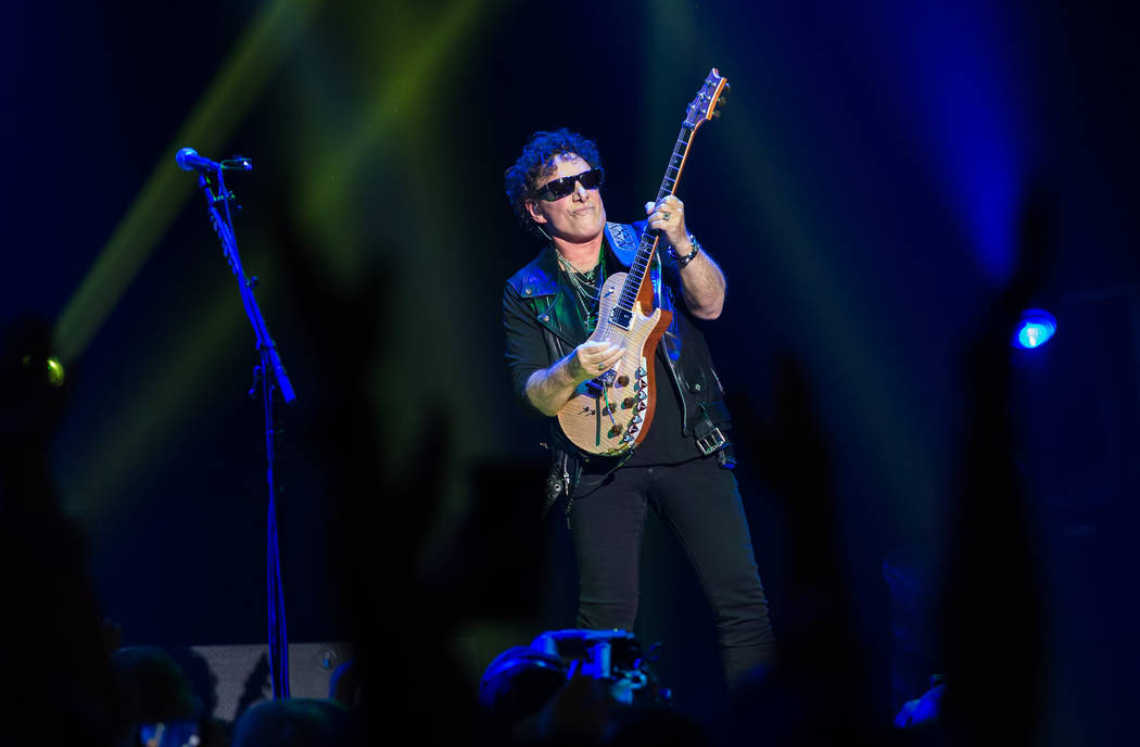 Neal Schon of Journey is shown during the band's opening night of its nine-show residency at Th ...